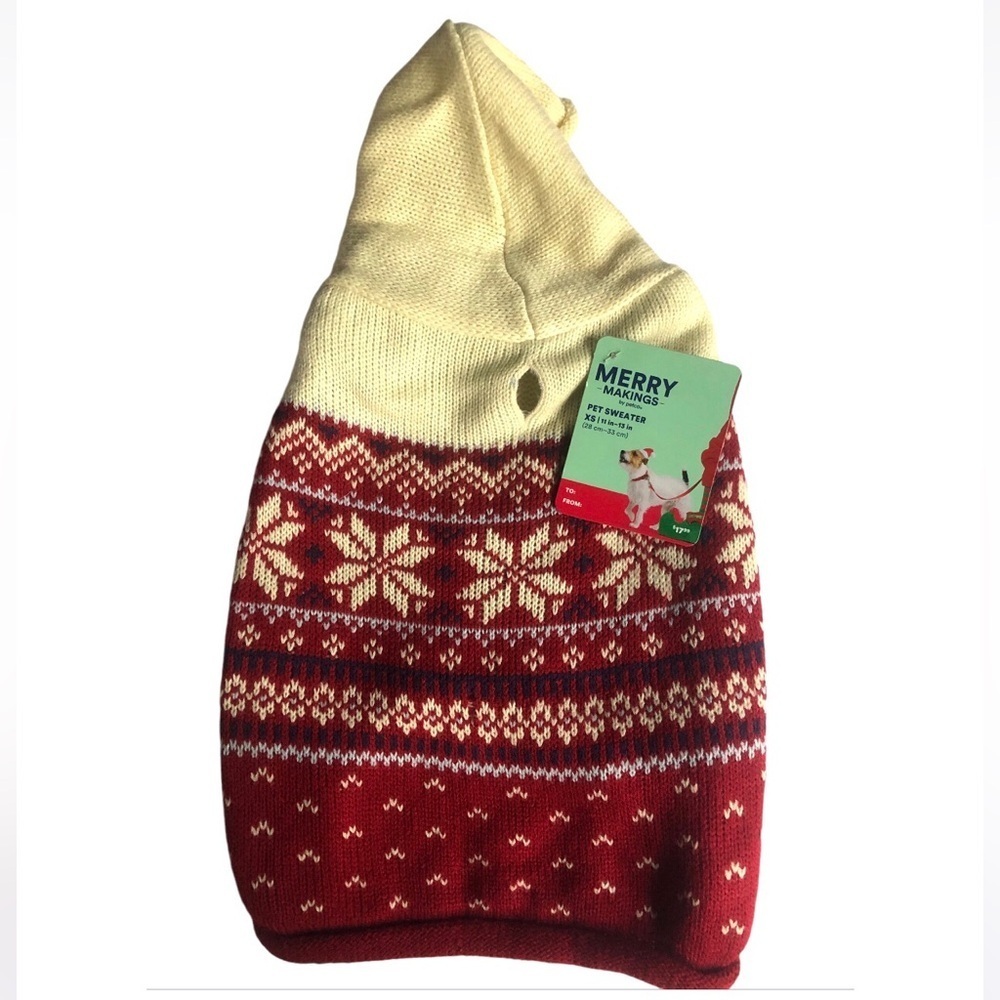 NWT Fairisle Holiday Hoodie Sweater XS
